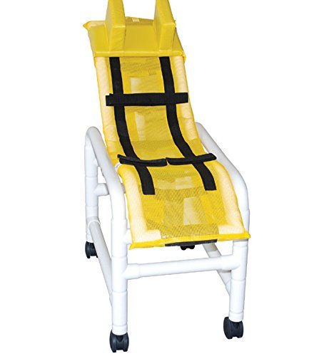 MJM International Articulating bath chair (MEDIUM) w/ dual base & casters (fully adjustable), 130 lbs wt cap