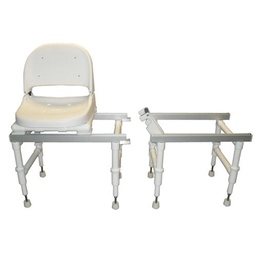MJM International NEW echo stationary sliding / transfer chair NO swivel seat, no arms, 250 lbs wt cap