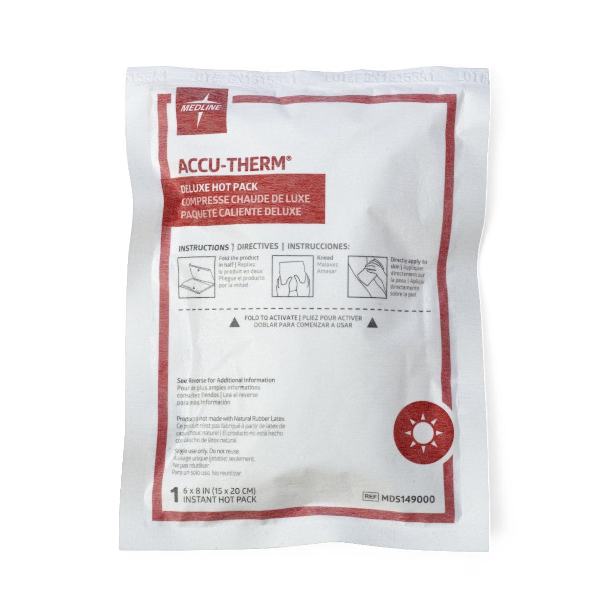 Instant Hot Pack Medline Deluxe General Purpose Plastic / Nonwoven Lining / Sodium Acetate Disposable (Case of 24)
