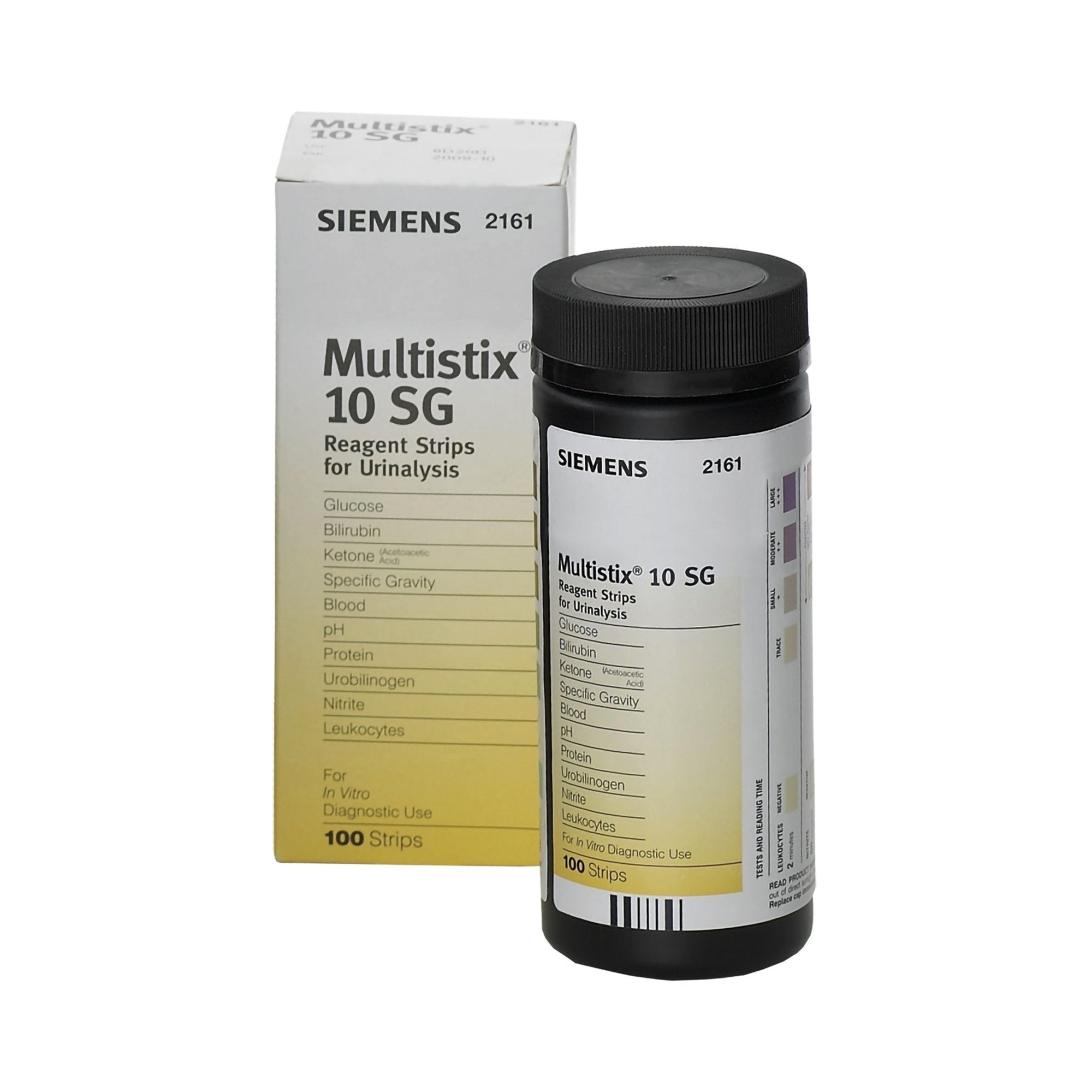 Multistix 10 SG Urinalysis Reagent, General Chemistry tests (Case of 24)
