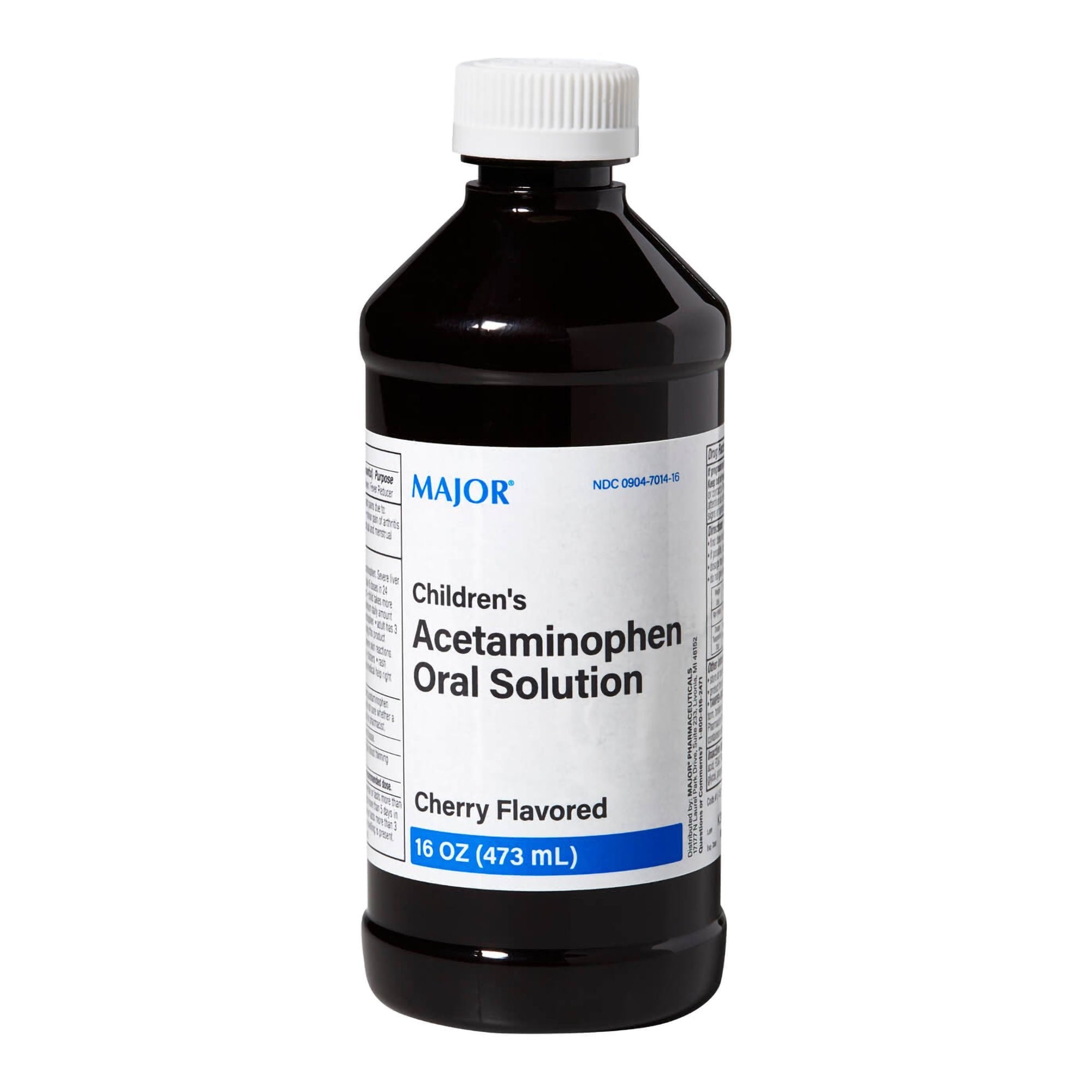 Major Children Acetaminophen Oral Solution, Cherry Flavor, 16-ounce Bottle (Each)
