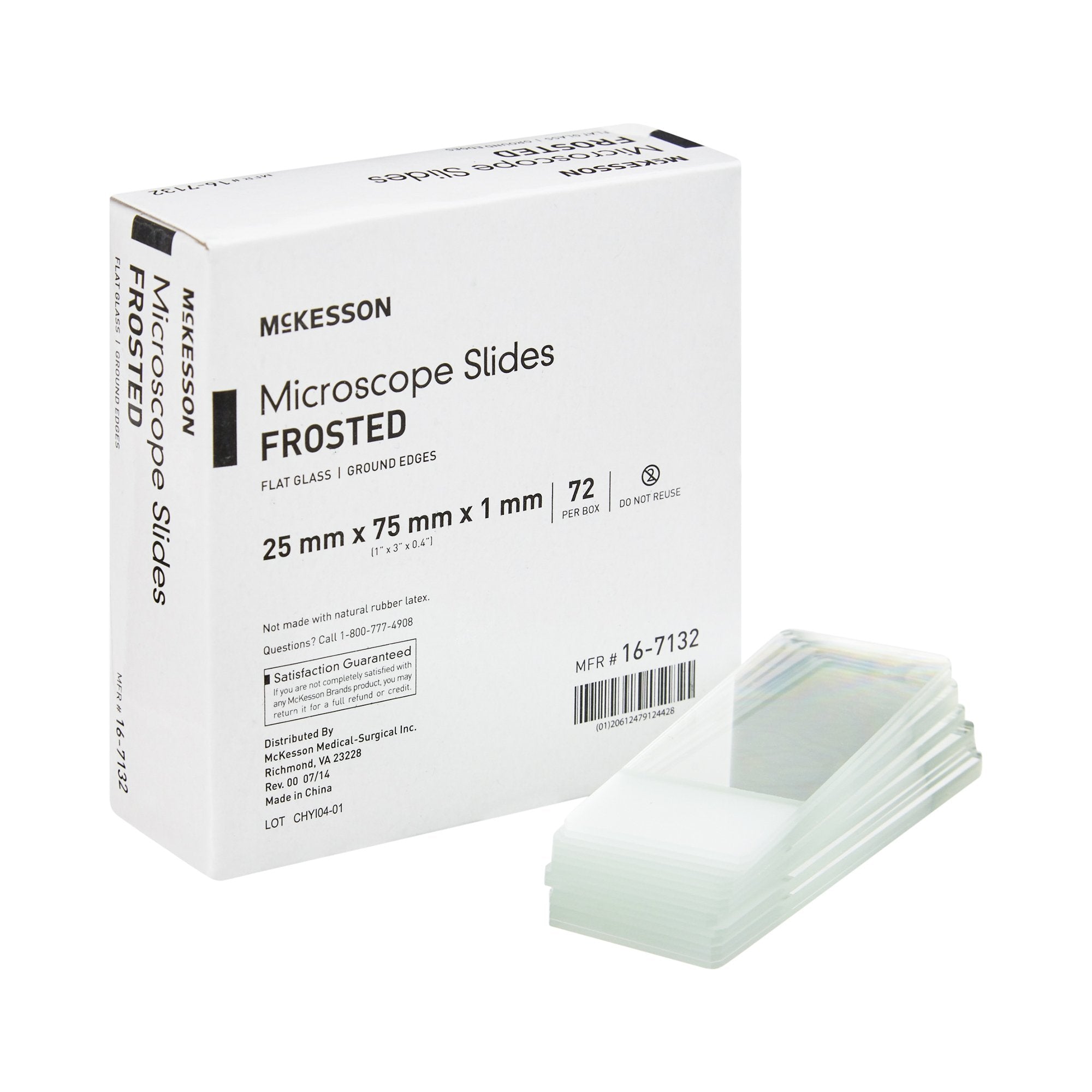 McKesson Brand McKesson Frosted Microscope Slide, 1 x 3 Inch (20/CS)