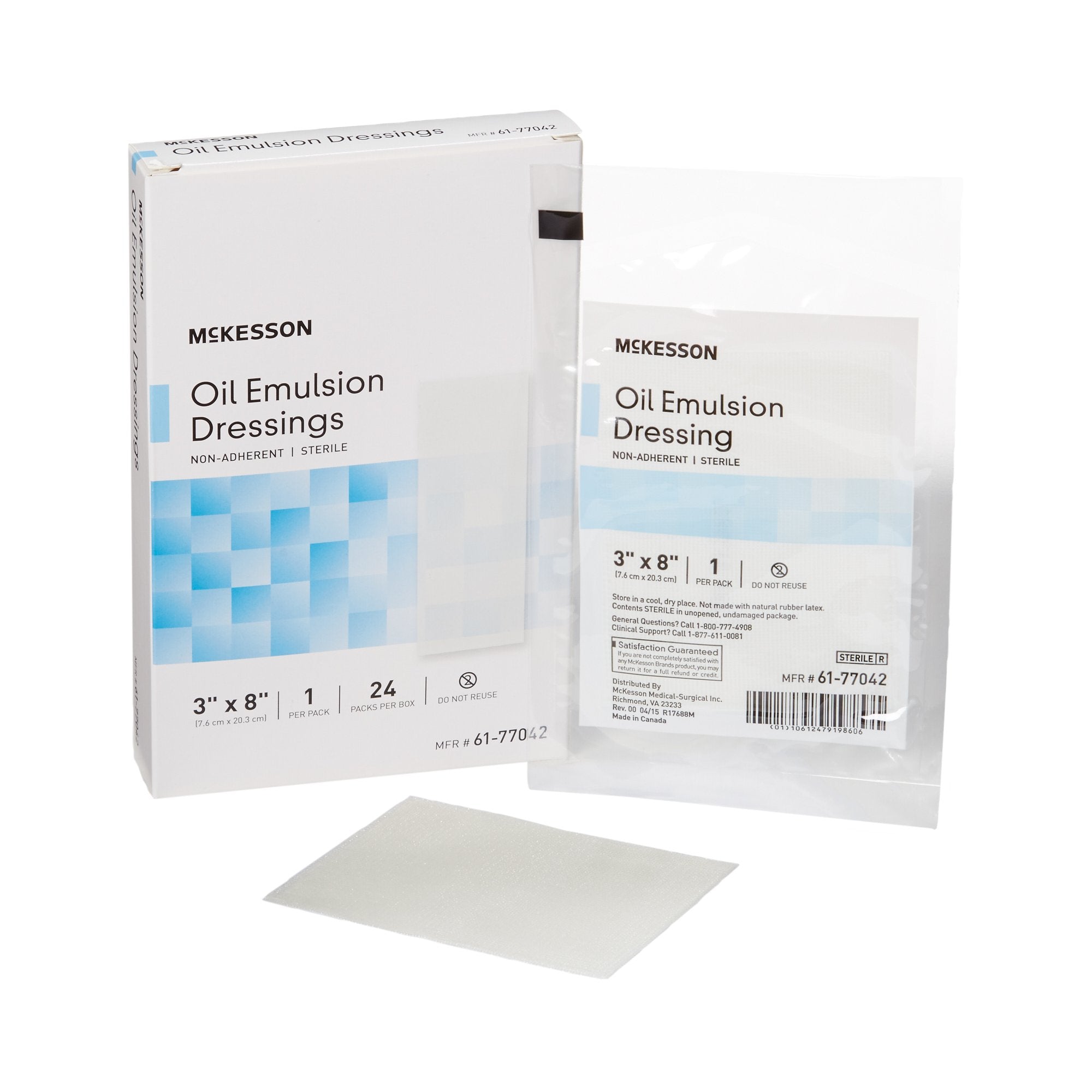 McKesson Brand McKesson Oil Emulsion Impregnated Dressing, 3 x 8 Inch (144/CS)