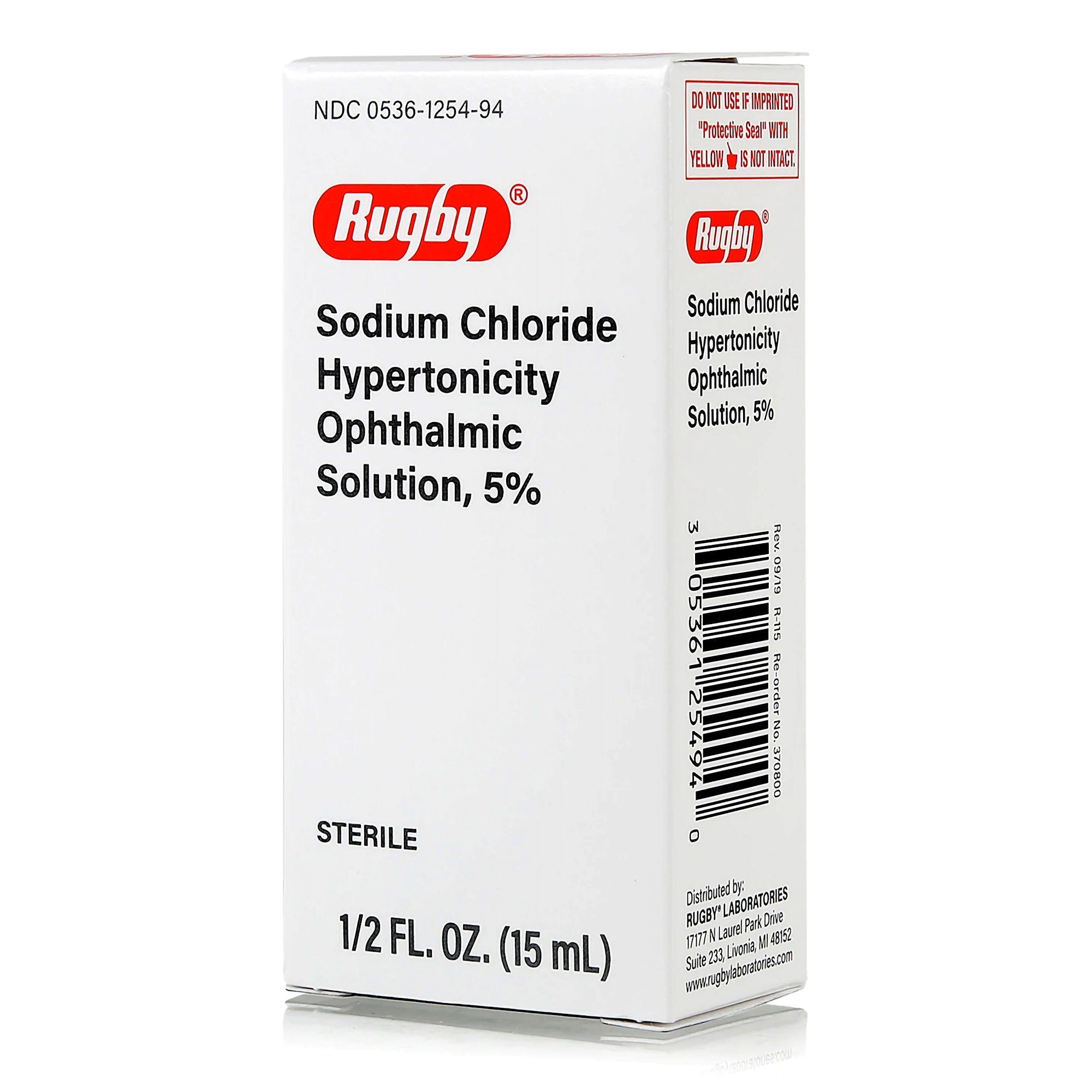 Rugby Sodium Chloride Hypertonicity Agent, 15 mL (Each)