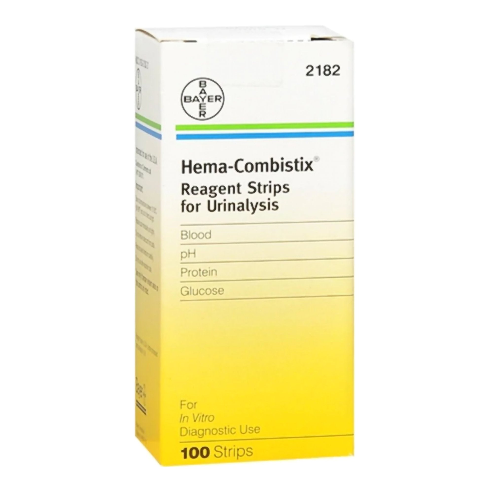 Hema-Combistix Urinalysis Reagent Strips, Blood, Glucose, pH and Protein tests (Case of 12)