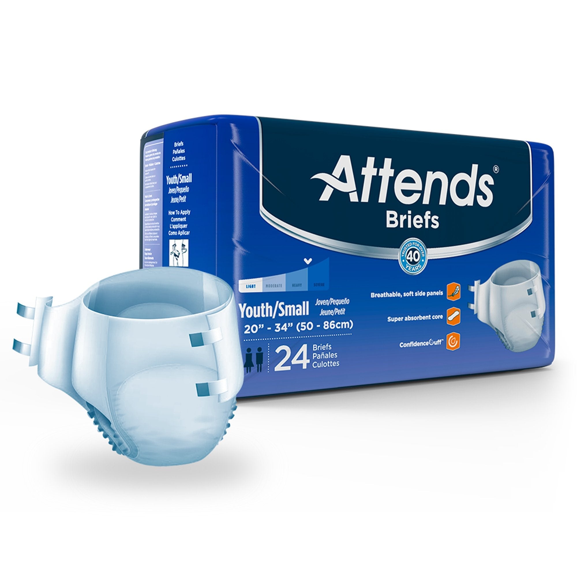 Attends Healthcare Products Attends Briefs Youth/Small (96/CS)