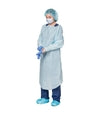 GOWN FILM OTH XLW/ELSTIC WRST BL 75/CS