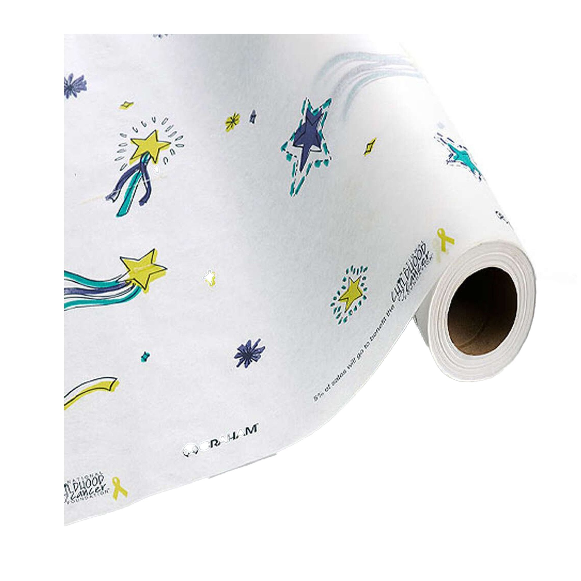 Graham Medical Products Stars of Hope Crepe Table Paper, 21 Inch x 125 Foot, White (12/CS)