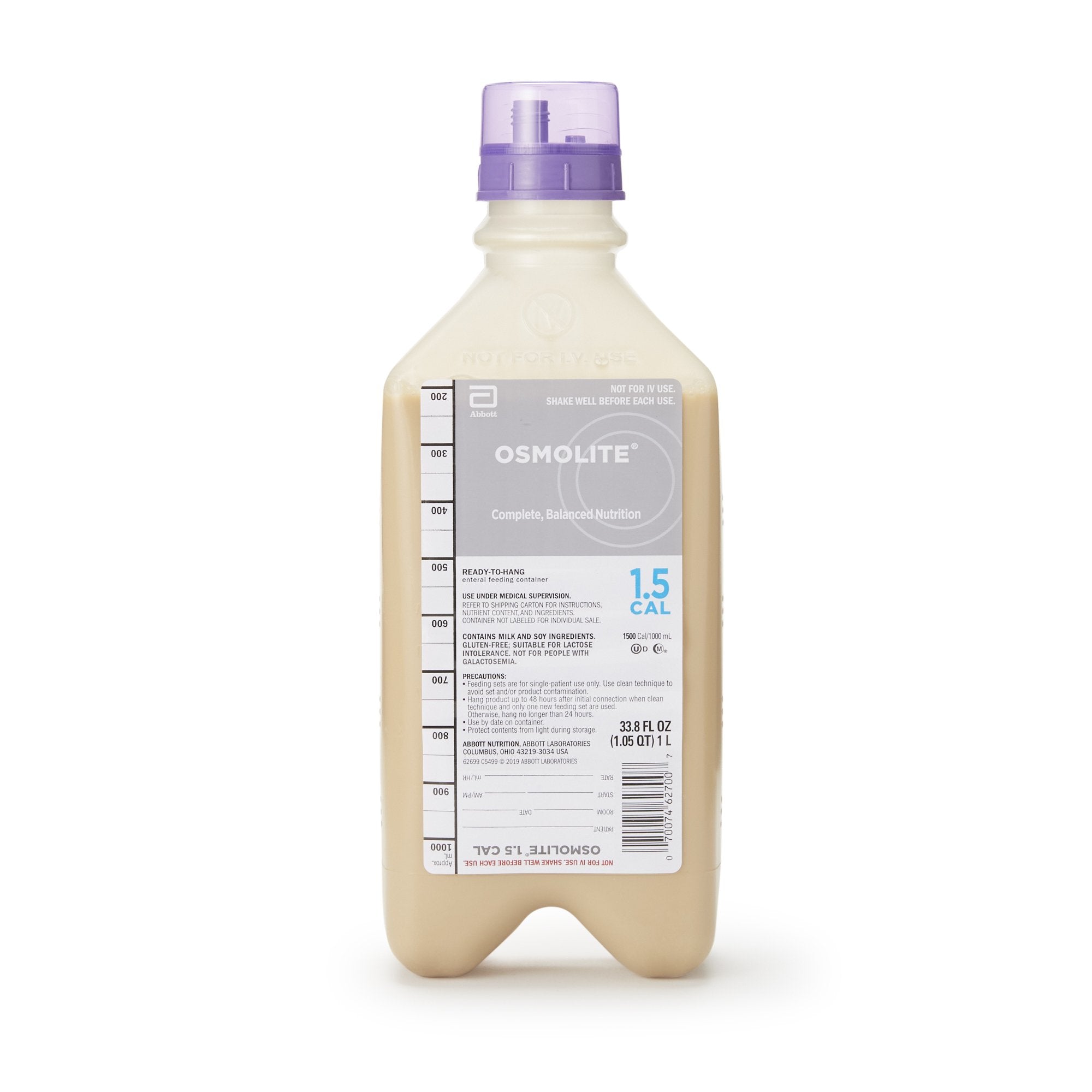 Abbott Nutrition Osmolite 1.5 Cal Tube Feeding Formula, 33.8-ounce bottle (8/CS)