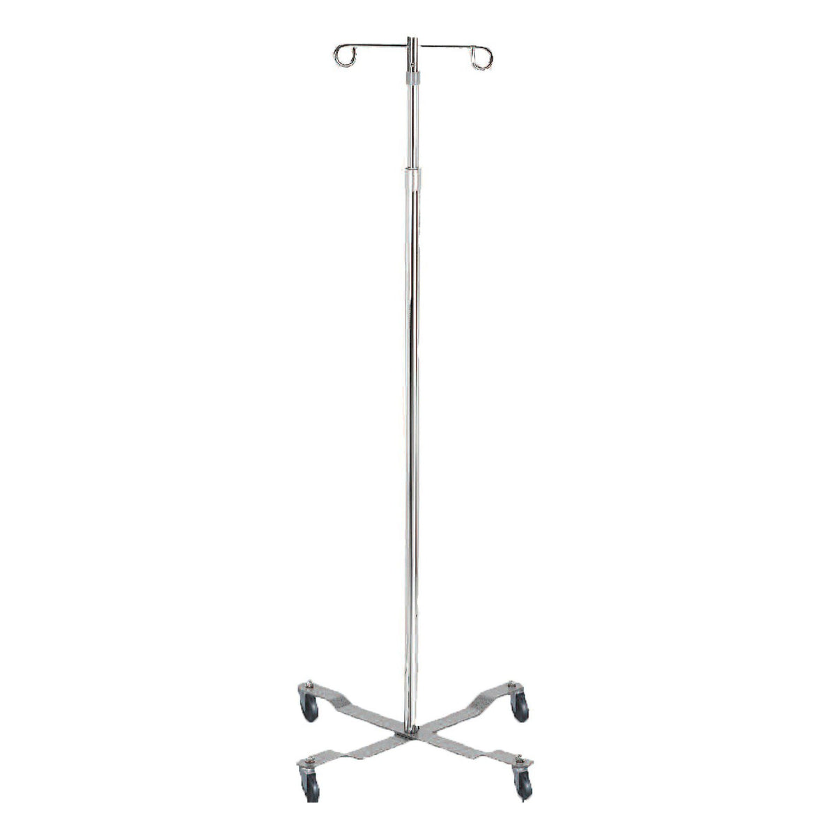 McKesson IV Pole, Four Legs with Casters, Two Hooks (Each)