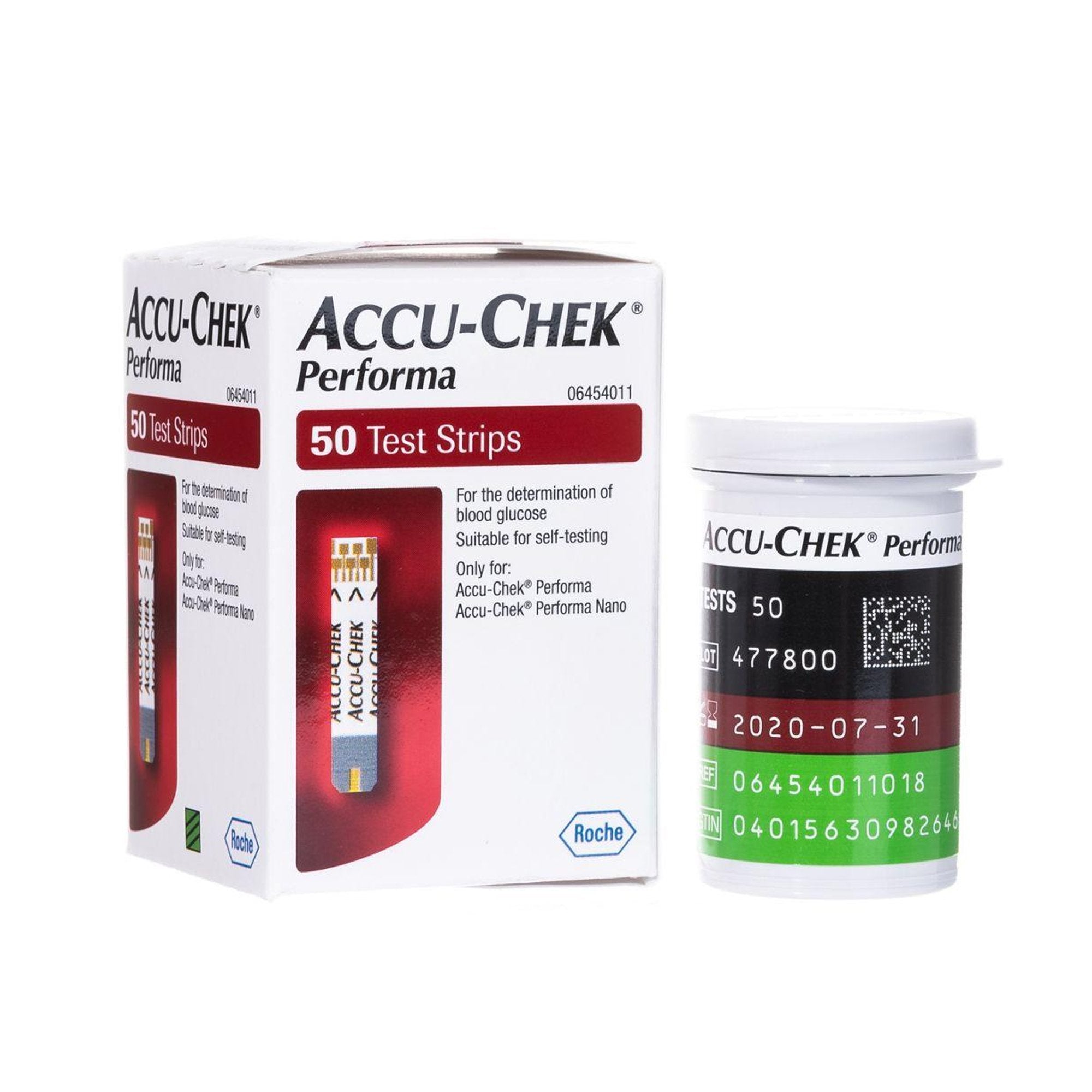 Blood Glucose Test Strips Accu-Chek Performa 50 Strips per Pack For Accu-Chek Performa Blood Glucose Meter