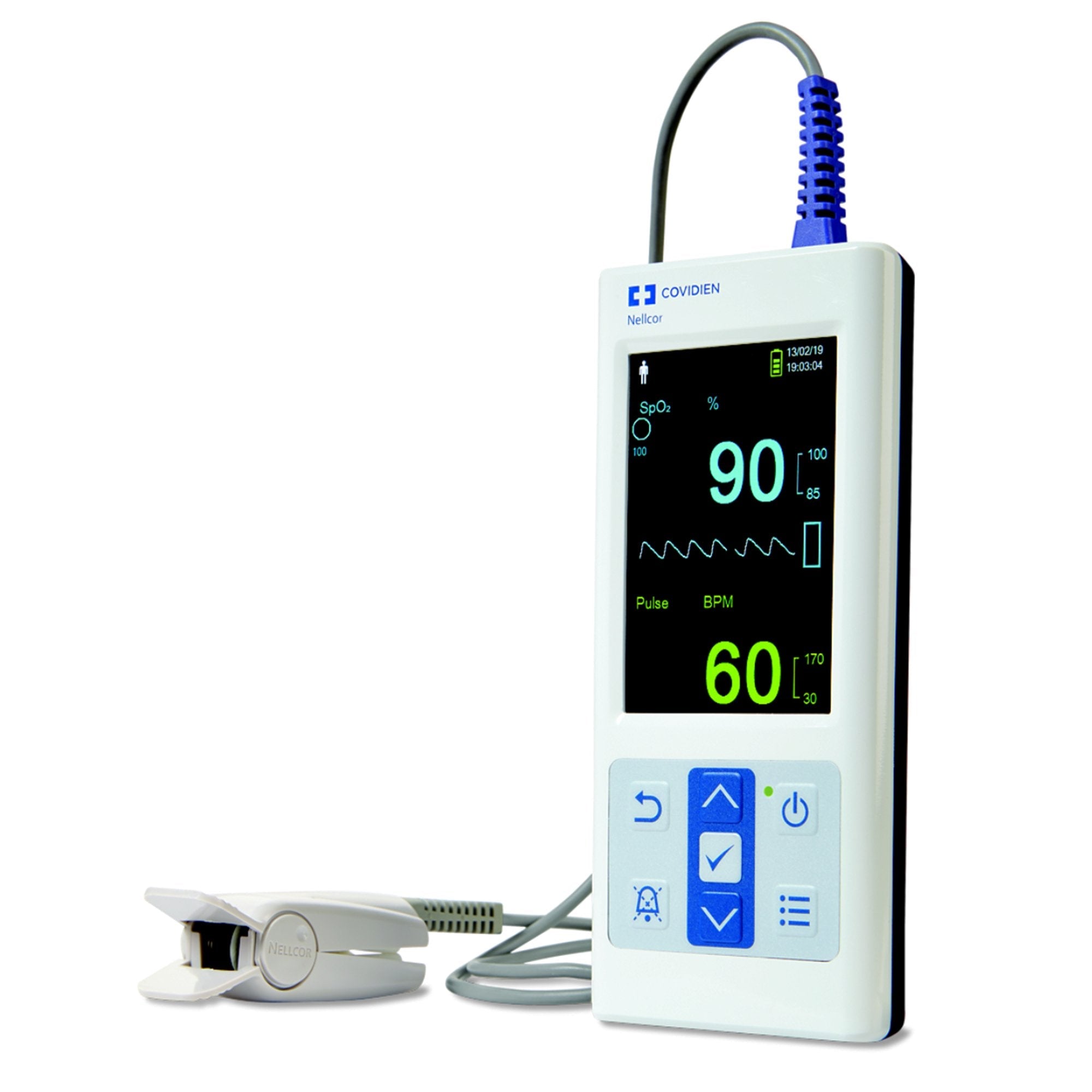 Handheld Pulse Oximeter Nellcor Adult Battery Operated LCD Display