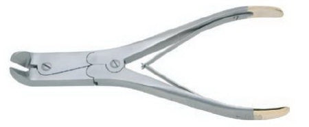 BR Surgical Wire and Pin Cutter, angled, double action, 2.5mm soft wires, 2.2mm hard wire, 10½" TC