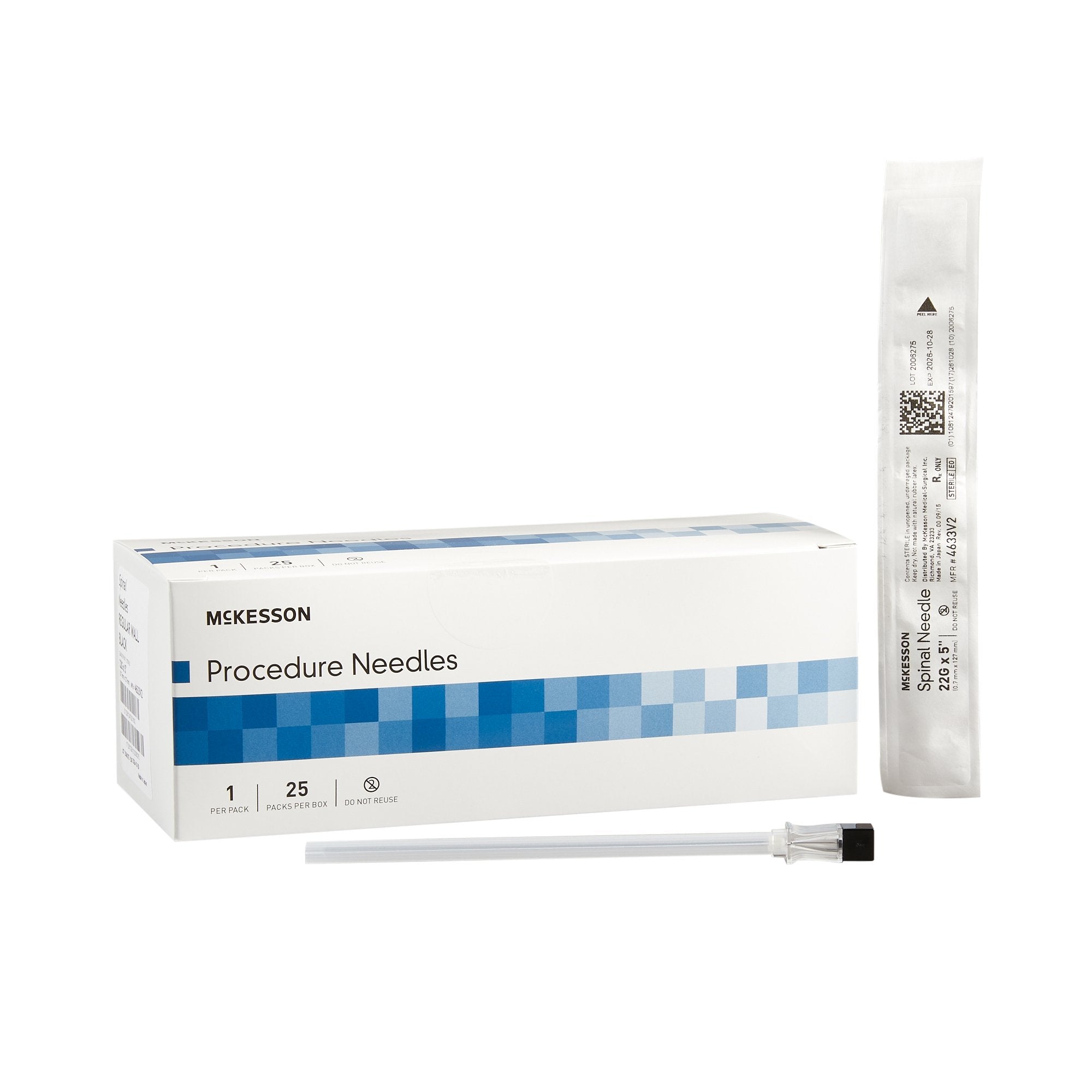 Spinal Needle McKesson Quincke Style 22 Gauge 5 Inch Length Sterile