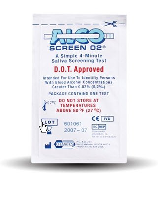 Chematics Alco-Screen .02 Rapid Test (288/CS)