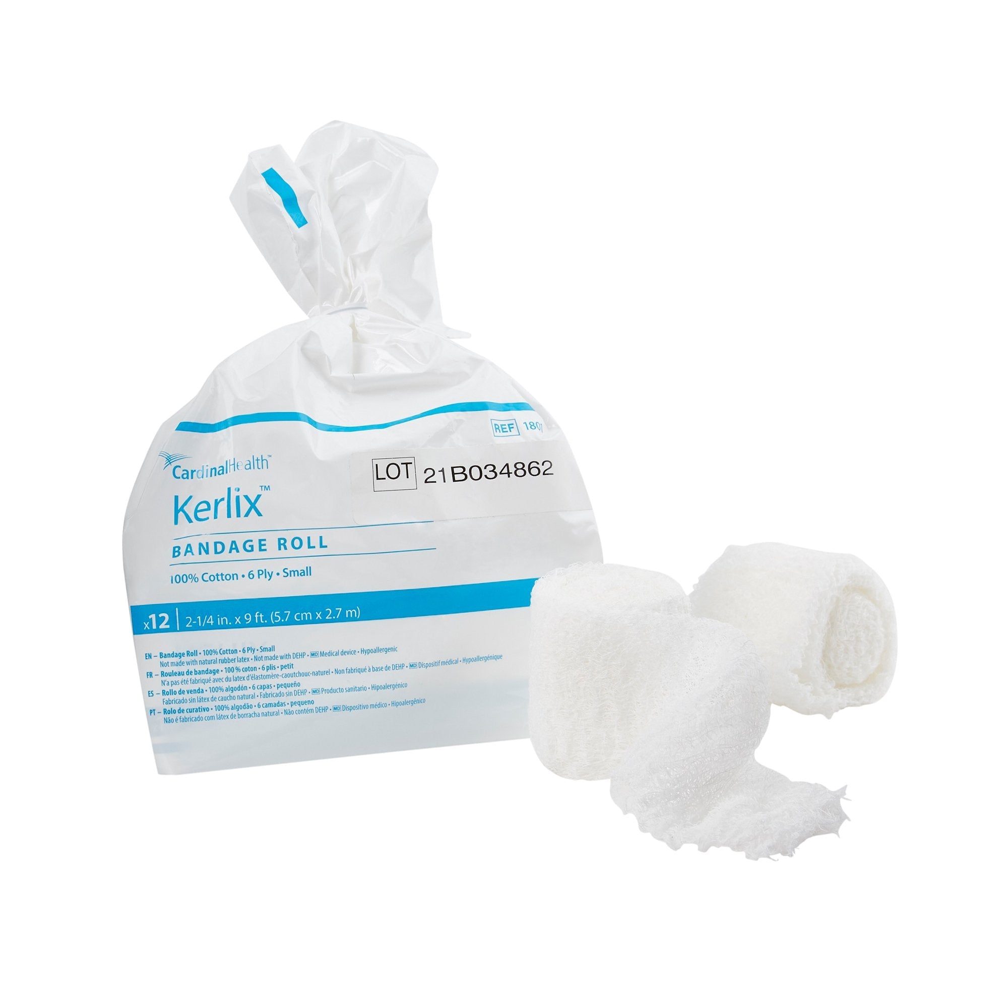 Cardinal Kerlix Fluff Bandage Roll, 2-1/4 Inch x 3 Yard, Six-Ply (96/CS)