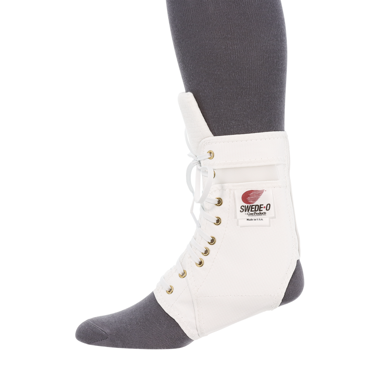 SUPPORT ANKLE W/PADDED TONGW/O STABLZRS WHT SM