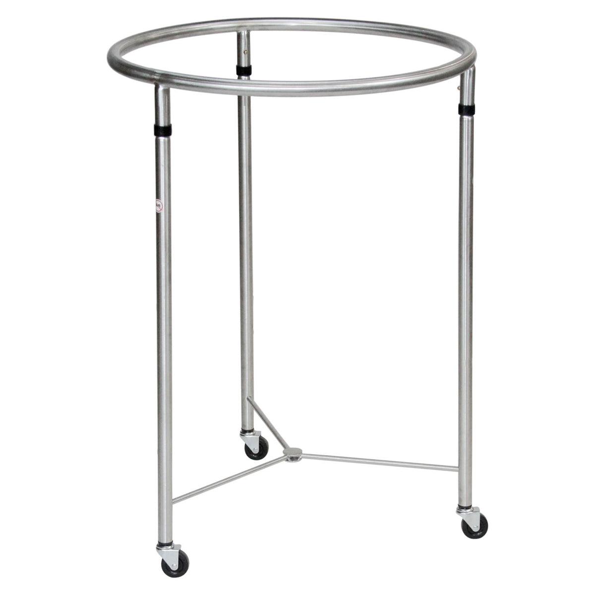 Blickman Stainless Steel Round Hamper - 25" Uncovered