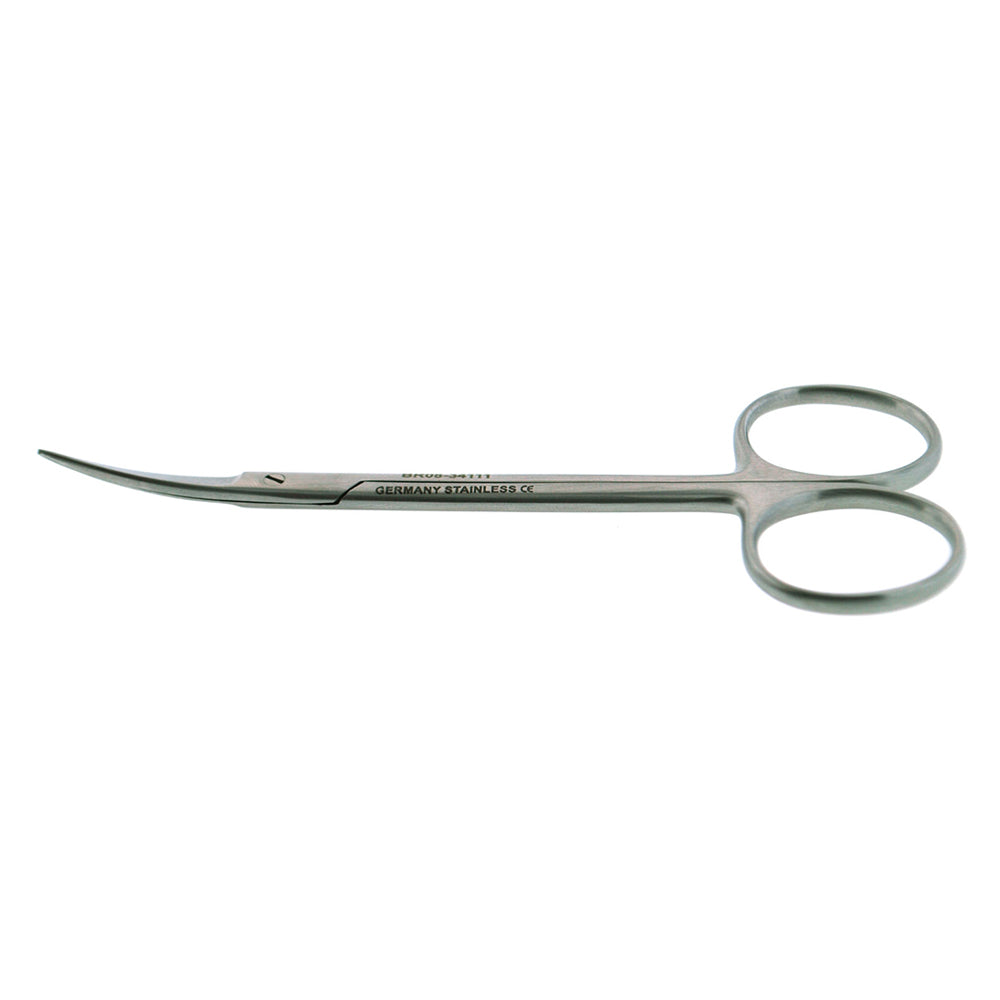 BR Surgical IRIS Scissors, curved, sharp/sharp, round shank, 4½"