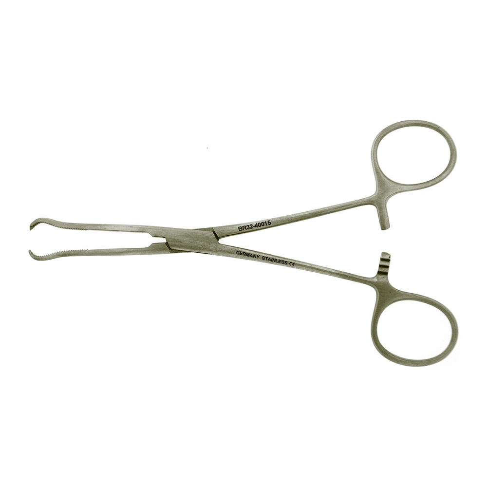 BR Surgical LOCKE Phalangeal Forceps, serrated jaws, 1x2 teeth, 6"