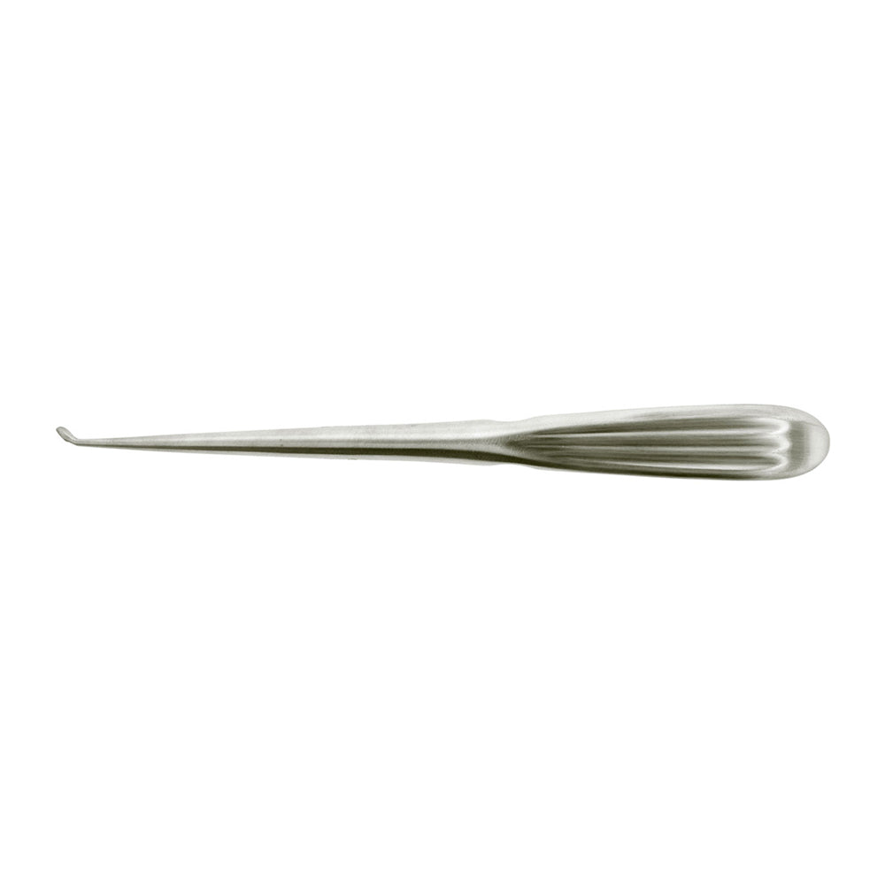 BR Surgical EPSTEIN Bone Curette, reverse angle w/ hollow handle, size 0, 8"