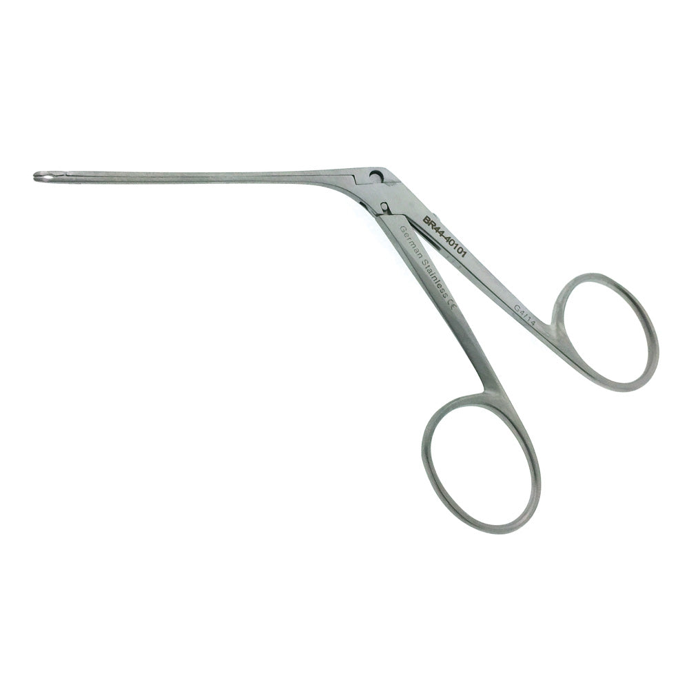 BR Surgical Micro Alligator Ear Forceps, oval cup jaw, straight, 0.9 x 2mm, 3¼"