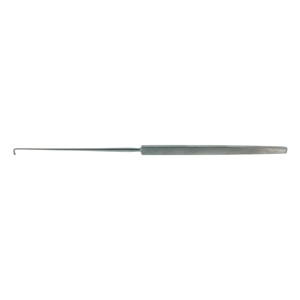 BR Surgical LILLIE Ear Hook, Ø 1mm ball tip, 90º angled, flat handle, 6¾"