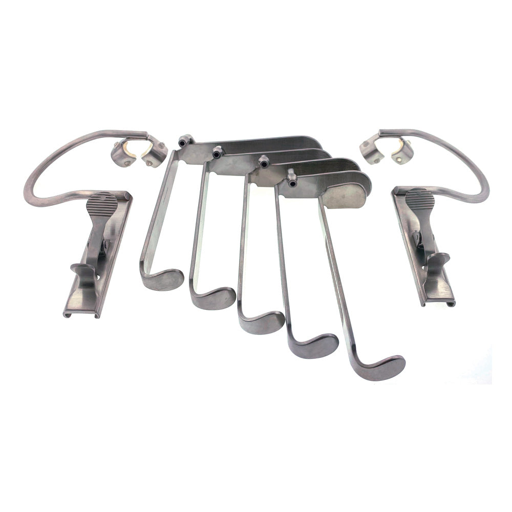 BR Surgical DAVIS-BOYLE Mouth Gag, complete set (left and right frames, five tongue depressors)
