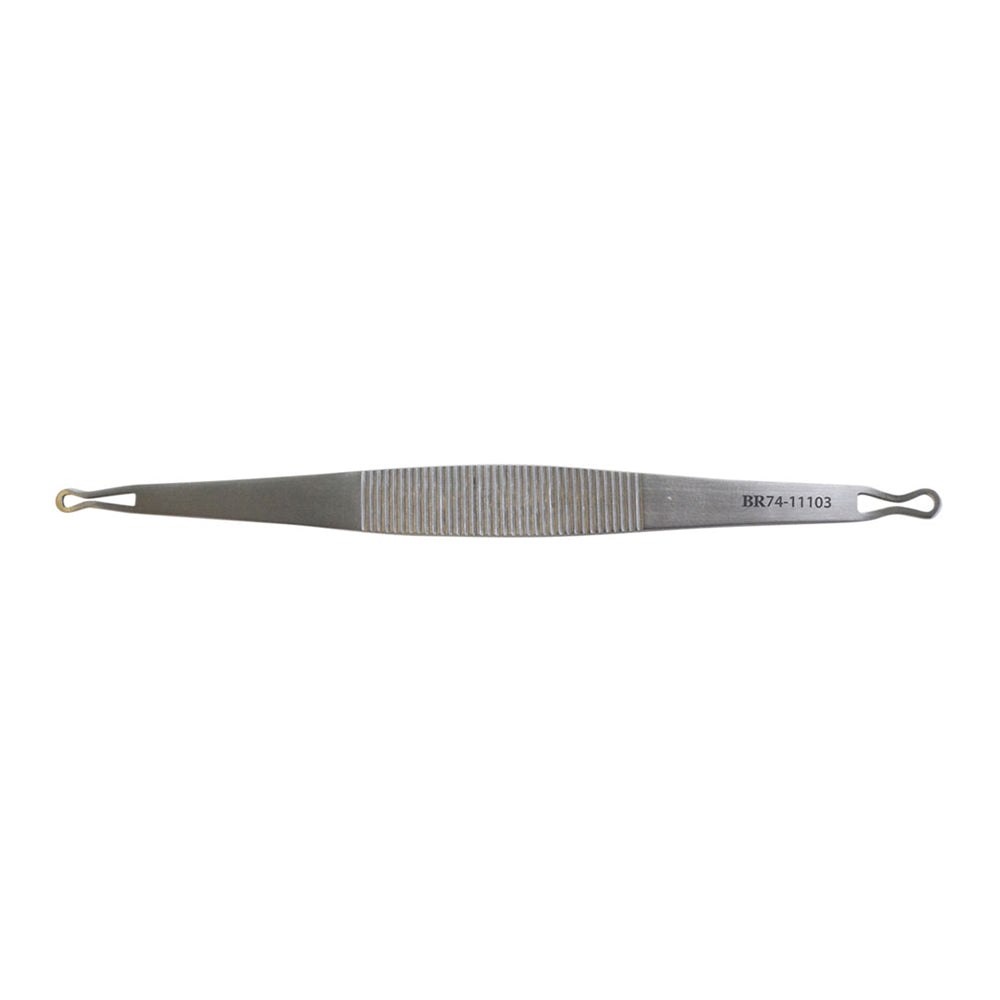 BR Surgical SCHAMBERG Comedone Extractor, slightly curved double crimped ends, 3¾"
