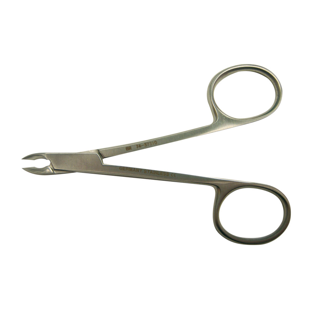 BR Surgical Tissue & Cuticle Nipper, straight jaw with ring handle, 4"