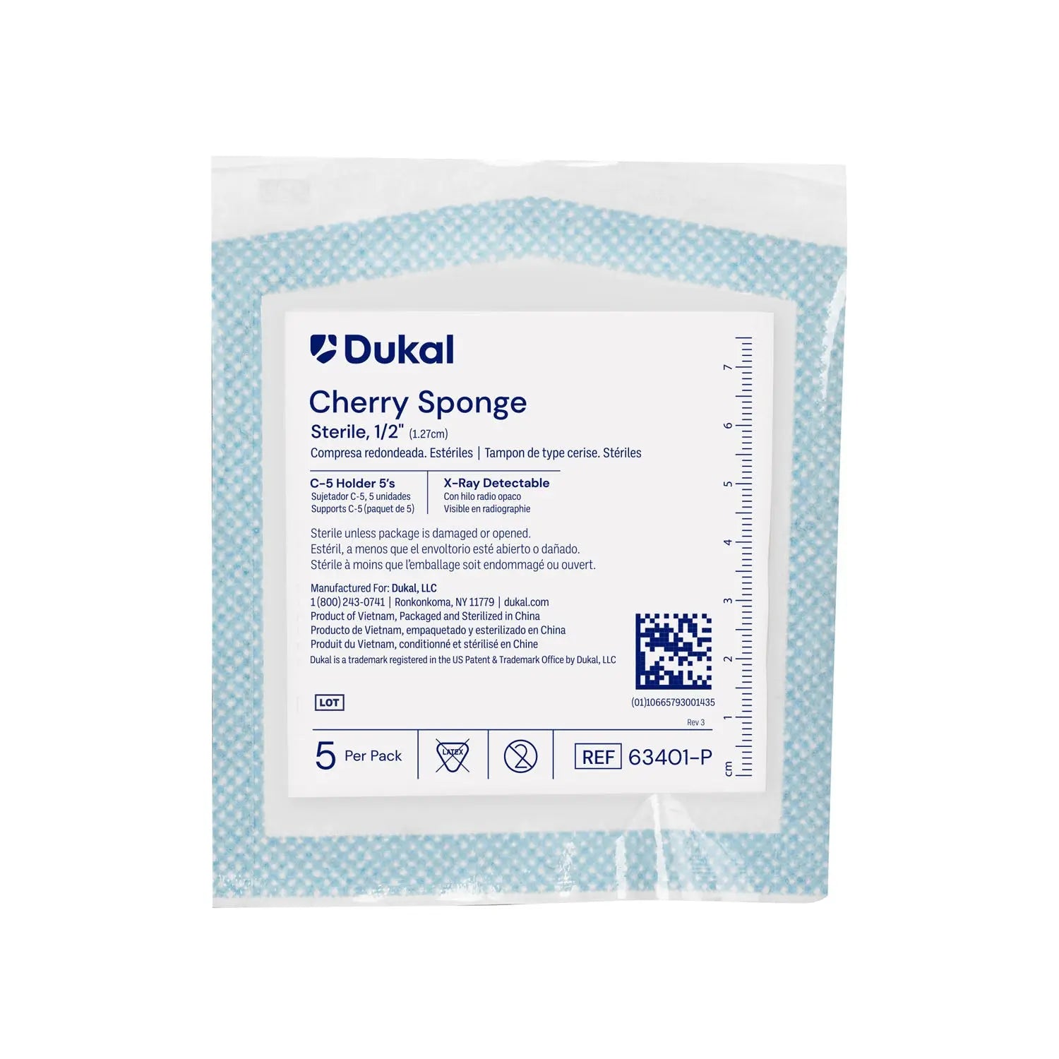 SPONGE GAUZE CHERRY STXDETECT 5/PK 40PK/CS