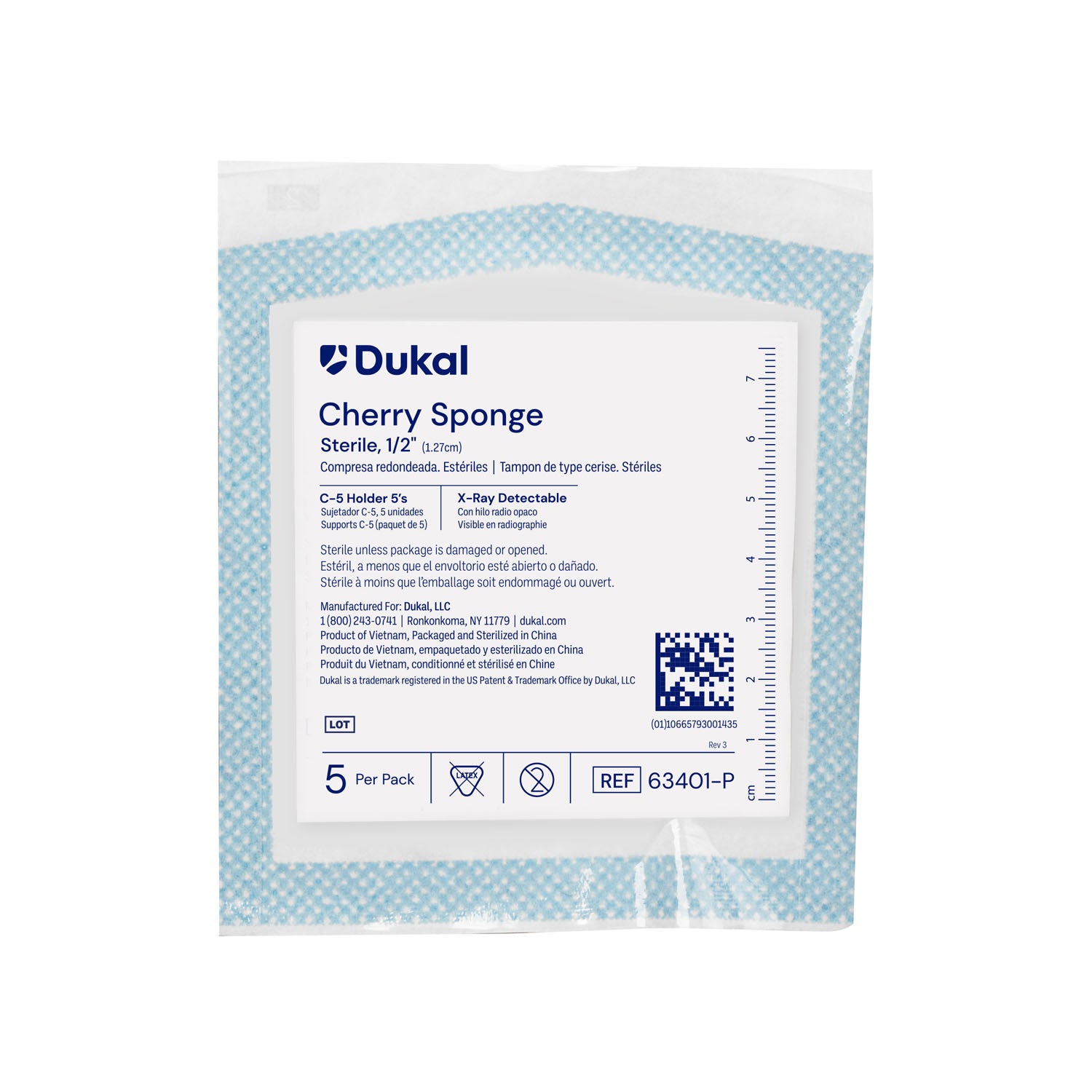 SPONGE GAUZE CHERRY STXDETECT 5/PK 40PK/CS