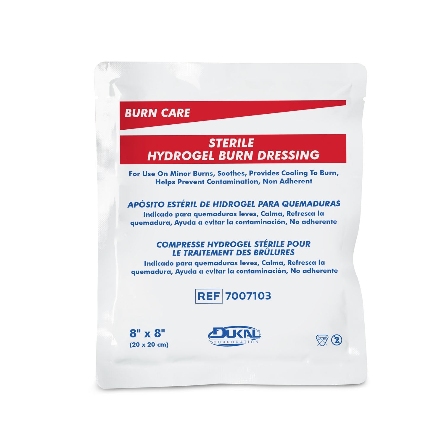 Dukal Corporation Dukal Burn Care Burn Dressing, 8" x 8", Sterile, 1/pk, 50 pk/cs