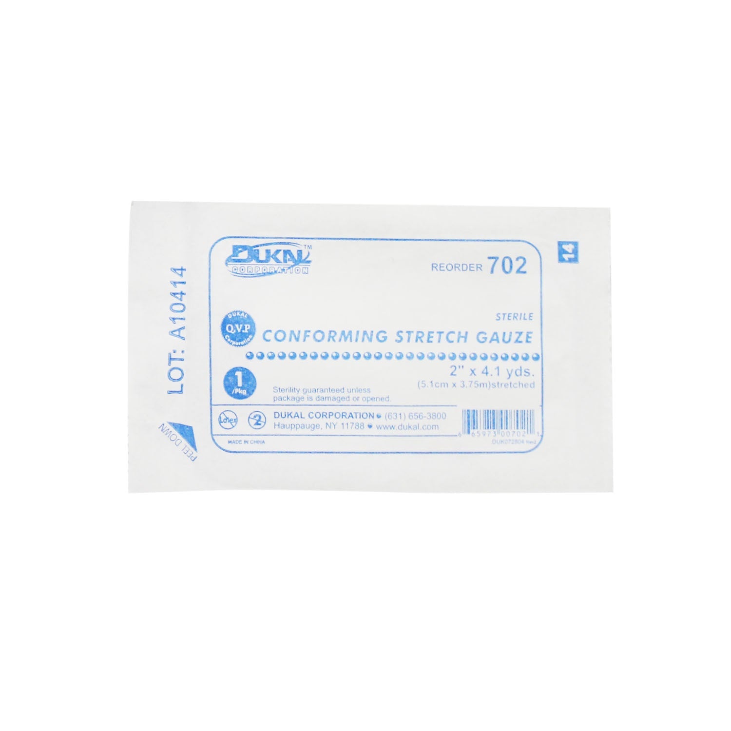 Dukal Corporation Dukal Conforming Stretch Gauze Stretch Gauze, 2" x 4.1 yd, Sterile, 1/pk, 12 pk/b