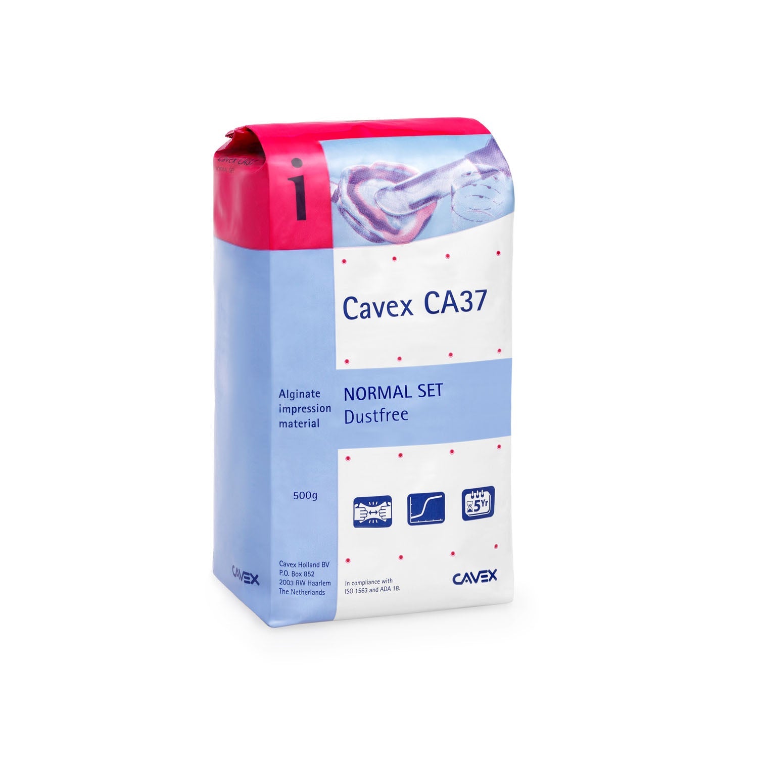 Dukal Corporation Dukal Cavex Impression Material Cavex CA37 Alginate, Regular Set, Dust-free, 500g