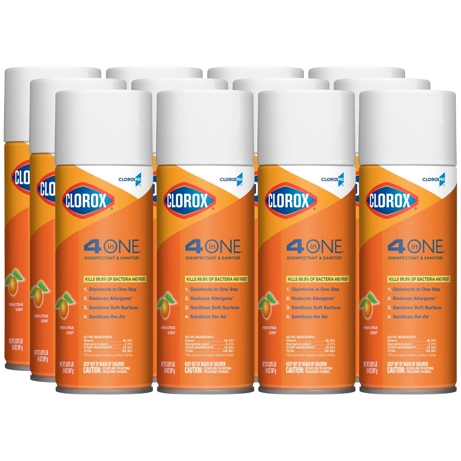 DISINFECTANT/SANITIZER 4N114OZ 12/CS