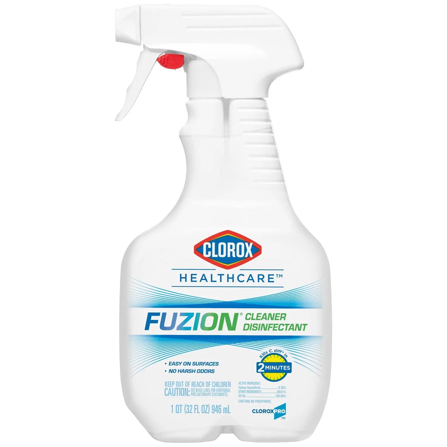 CLEANER DISINFECTANT FUZION32OZ SPRAY W/PUMP 9/CS
