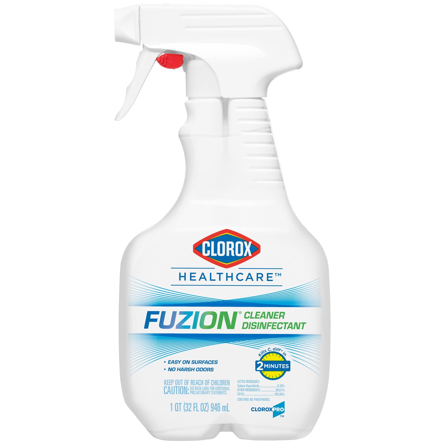 CLEANER DISINFECTANT FUZION32OZ SPRAY W/PUMP 9/CS