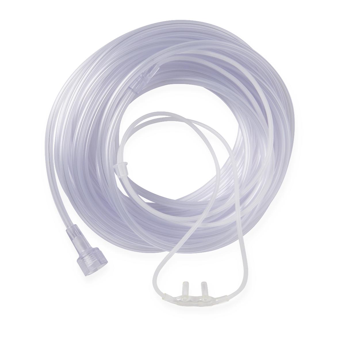 Medline Nasal Cannula SuperSoft Adult Curved Prongs 7 Foot Tubing Low Flow Rate (HCSU4514S / CS)