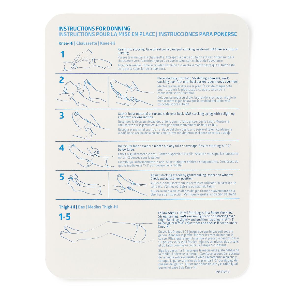 Medline Anti-embolism Stocking EMS Knee High Medium Inspection Toe (MDS160644 / BX)