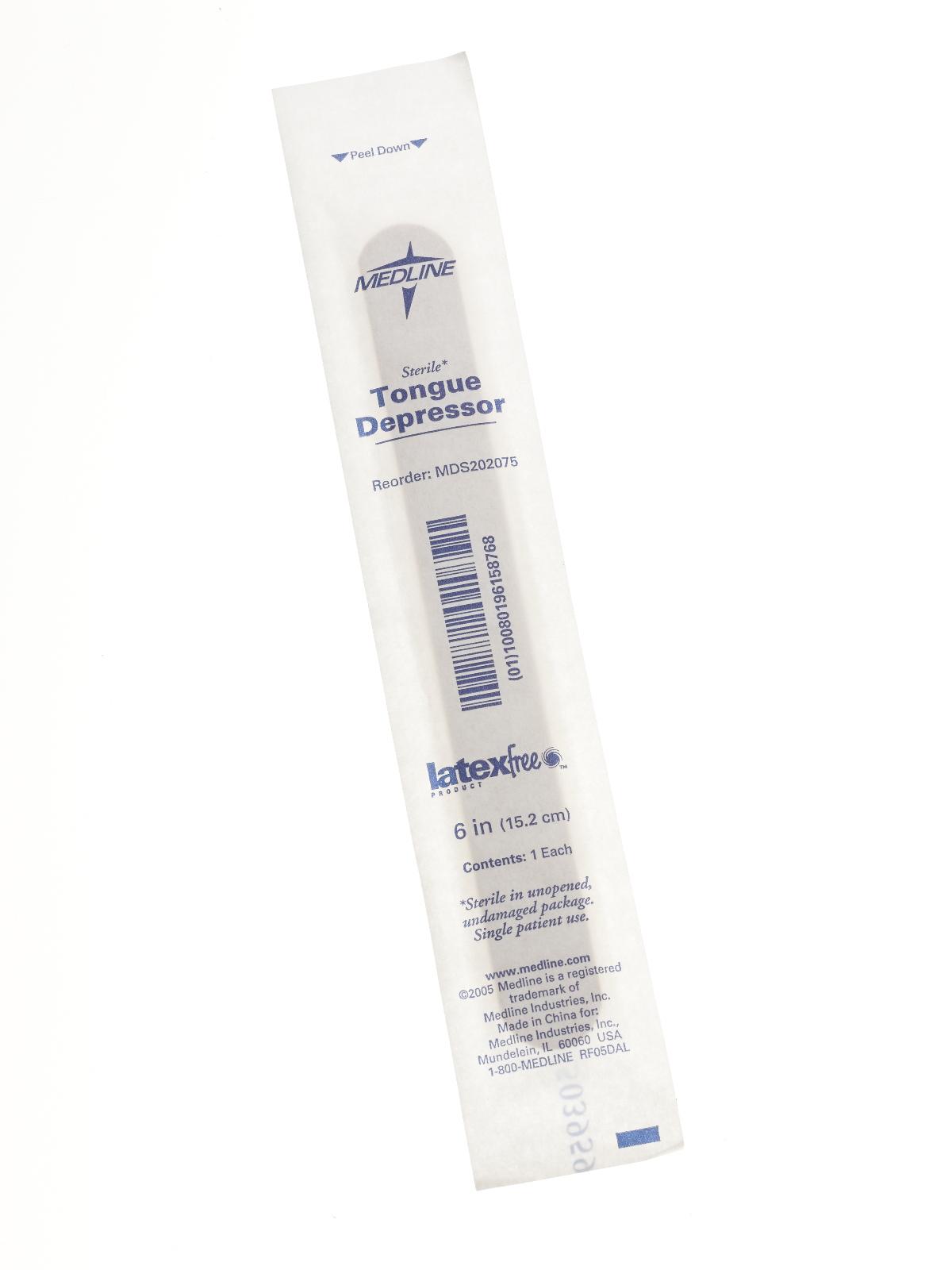 Tongue Depressor Medline 6 Inch Length Wood Senior (1000/CS)