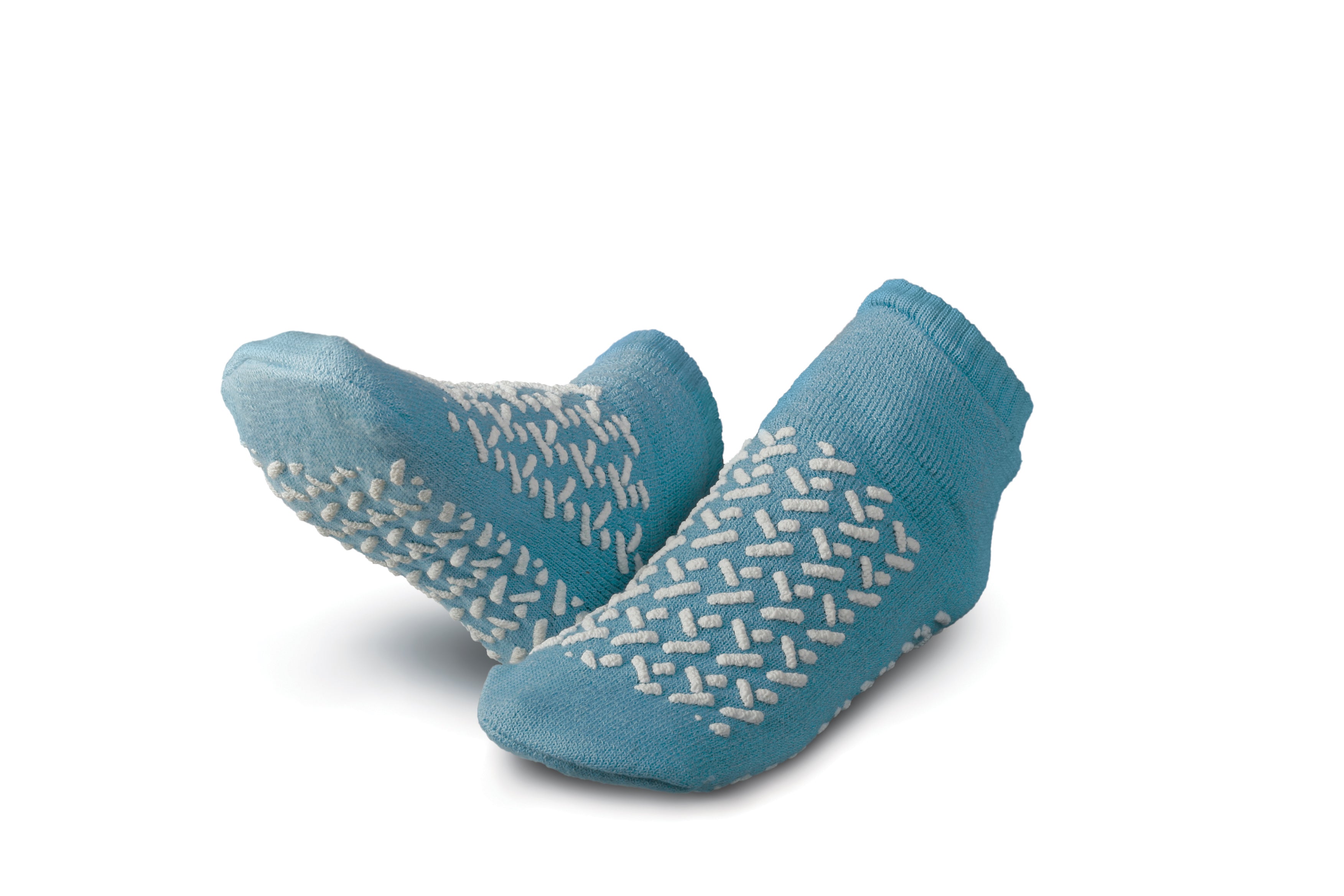 Slipper Socks Medline Unisex Adult X-Large Double Tread Single Patient Use Tan (Case of 48 Pairs)