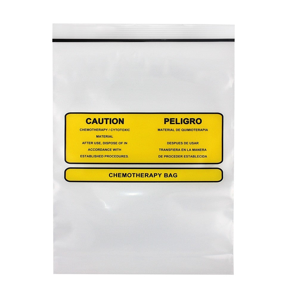 BAG TRANSPORT CHEMO ZIP CLSR12X15 100/PK 5PK/CS