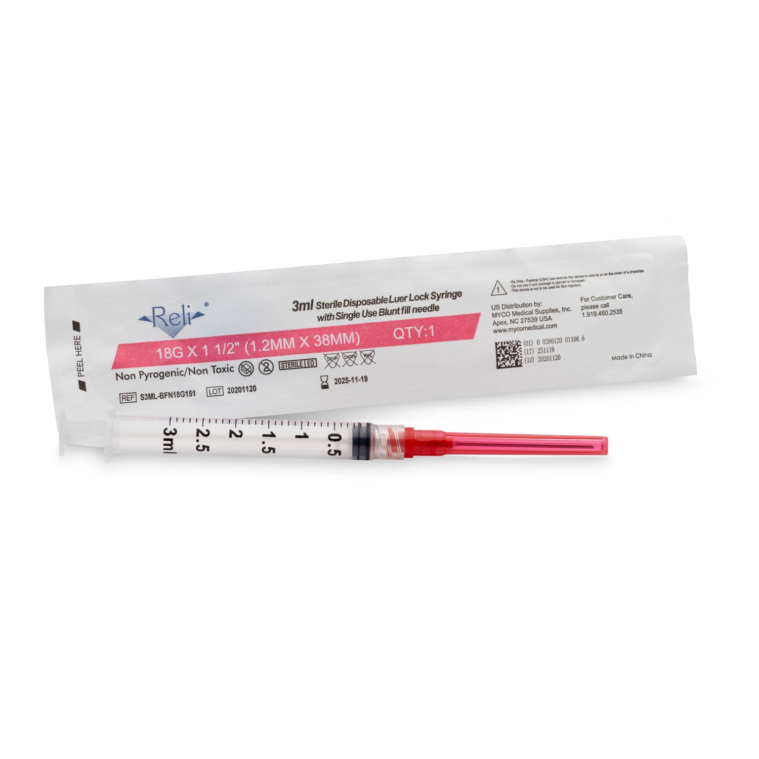 Myco Medical Myco Reli Blunt Fill Needles