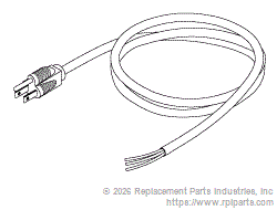 RPI PCC004 Power Cord Without Connectors (13A @ 125Vac, 8 Ft.)
