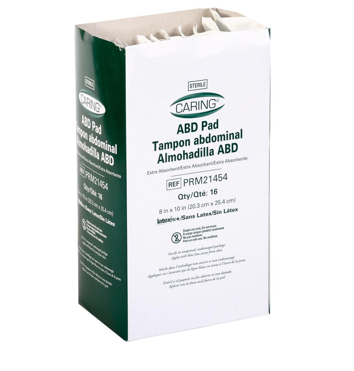 Caring Sterile Abdominal Pad, 8 x 10 Inch (320/CS)