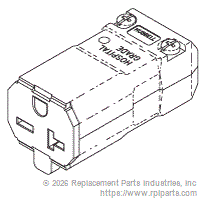 RPI RPC591 Hospital Grade Female Connector (20A @ 250Vac, Nema 6-20R)