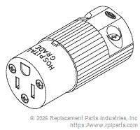 RPI RPC599 Hospital Grade Female Connector (15A @ 125Vac, Nema 5-15R)