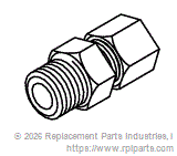 RPI RPF227 Male Connector (3/16")