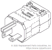 RPI RPP590 Hospital Grade Male Plug (20A @ 250Vac, Nema 6-20P)